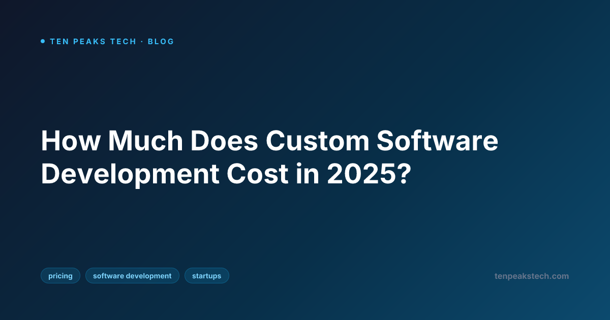 How Much Does Custom Software Development Cost in 2025?